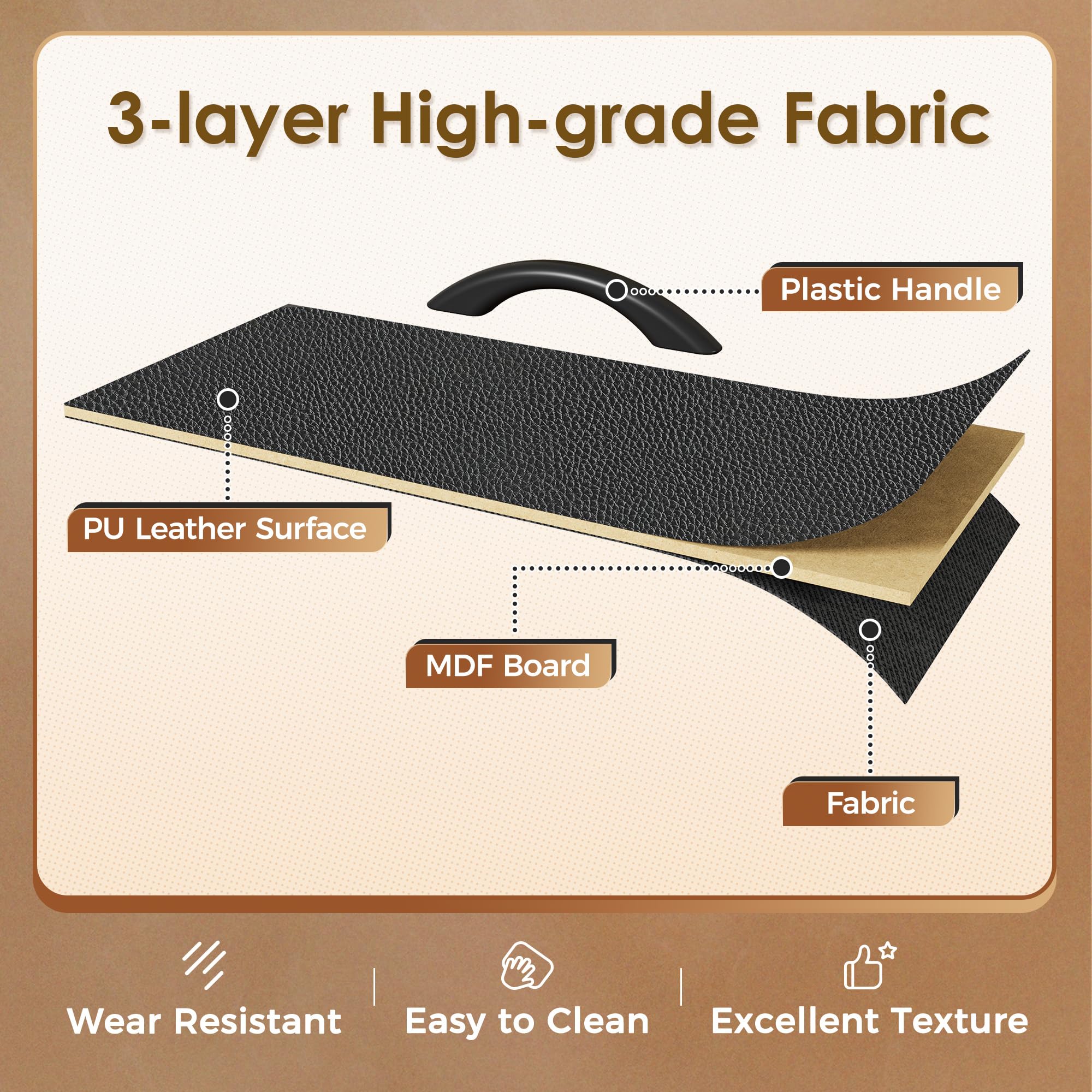 Huuger 63 Inch TV Stand for 65, 70 Inch TV, 11 Drawer Long Dresser with Power Outlets and LED Lights, Entertainment Center with Storage, Black Dresser with PU Leather Surface